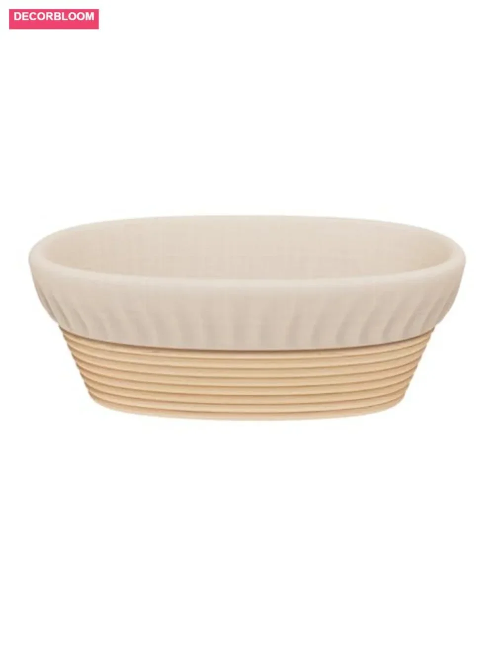 Handmade Rattan Sourdough Proofing Basket with Liner - Oval Banneton Bread